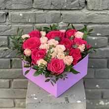 Цветочная композиция из Розы в коробке в Ирбейском