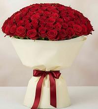 Букет 101 Красная роза Милано в Ирбейском
