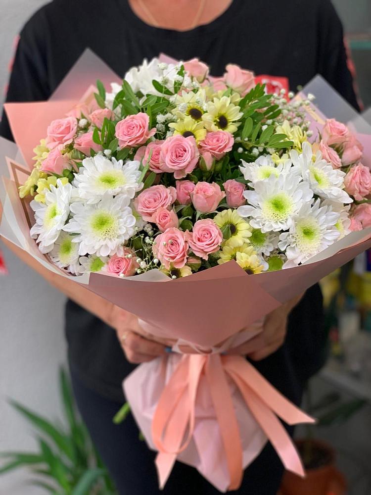 Букет цветов из: Розы и Хризантемы в Ирбейском