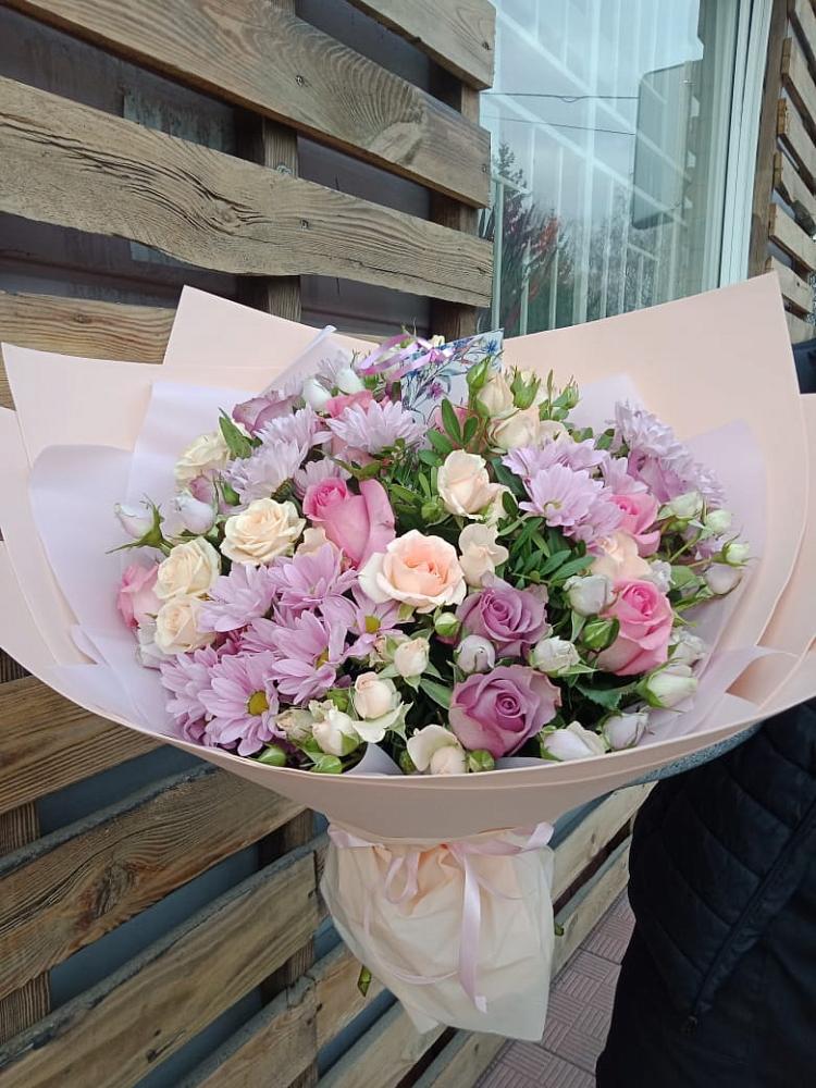 Букет цветов из: Розы и Хризантемы в Ирбейском