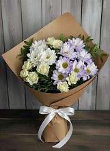 Букет цветов из:  Хризантемы и Розы в Ирбейском
