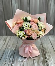Букет цветов из:  Гвоздики, Розы и Хризантемы в Ирбейском