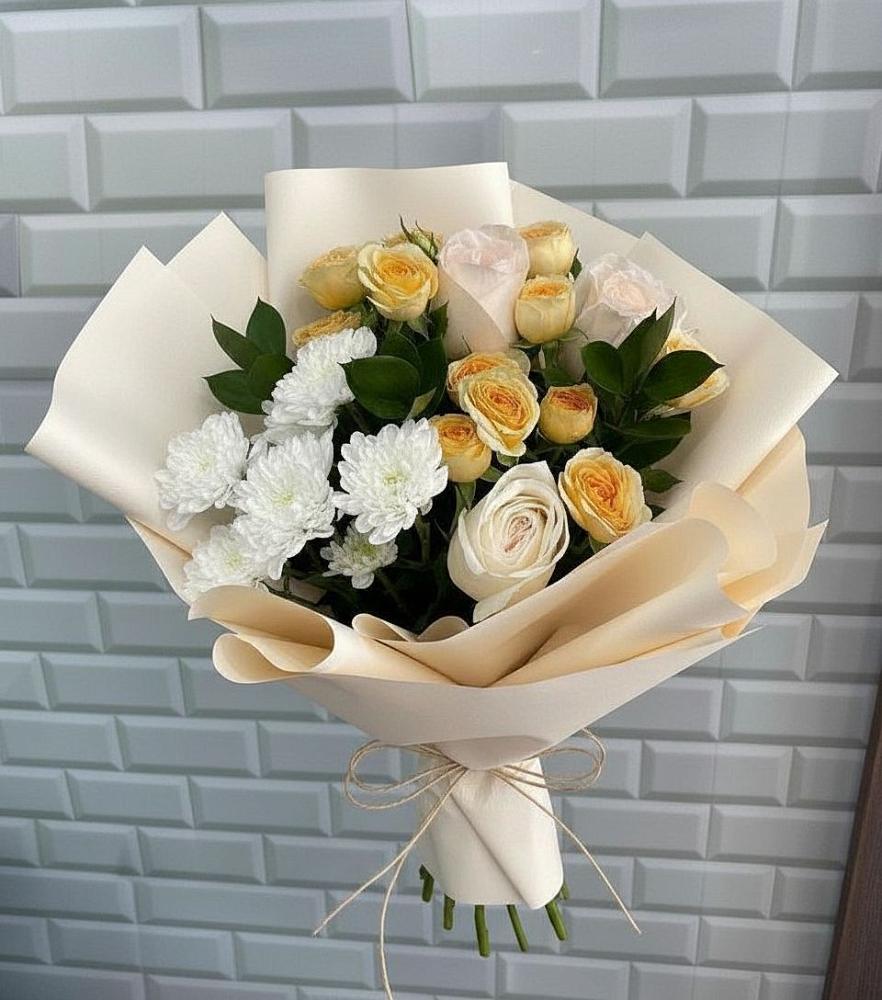 Букет цветов из: Розы и Хризантемы в Ирбейском