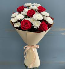 Букет цветов из:  Розы и Хризантемы в Ирбейском