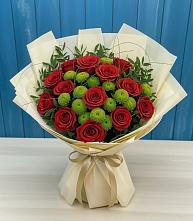 Букет цветов из:  Розы и Хризантемы #REPLACE_PRED# Ирбейском